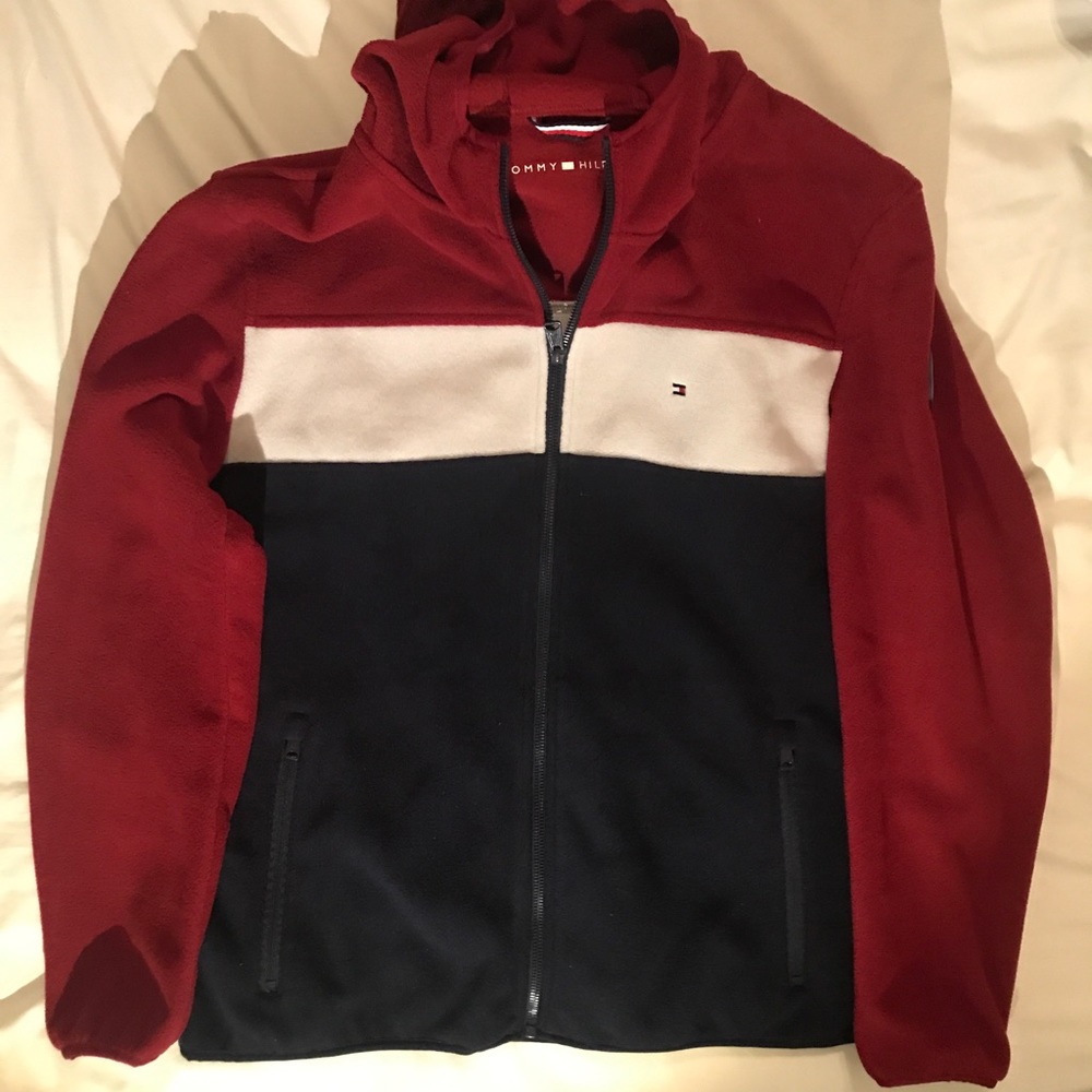 Tommy Hilfiger Fleece Zip Up Jacket Logo
